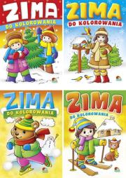 Okładka książki 'ZIMA'do kolorowania (20 szt w paczce - mix wzorów)