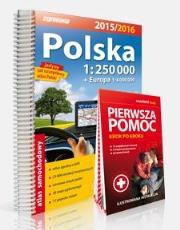 Atlas samochodowy Polska 2015/16 + Pierwsza pomoc. Autor: praca zbiorowa. Dadada.pl Okładka książki Atlas samochodowy Polska 2015/16 + Pierwsza pomoc
