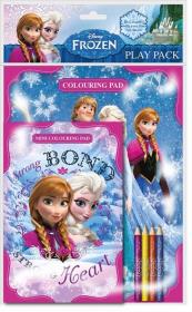 Opakowanie Blok kolorowanek z kredkami. Kraina Lodu