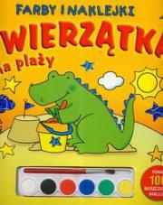 Farby i naklejki Zwierzątka na plaży. Autor: Wydawnictwo Wilga. Dadada.pl Okładka książki Farby i naklejki Zwierzątka na plaży