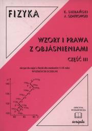 Okładka książki Fizyka Wzory i prawa z objaśnieniami Część 3
