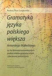 Okładka książki Gramatyka języka polskiego większa Antoniego Małeckiego