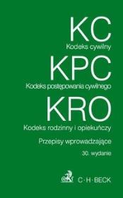 Okładka książki Kodeks cywilny Kodeks postępowania cywilnego Kodeks rodzinny i opiekuńczy