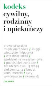 Kodeks cywilny rodzinny opiekuńczy. Autor: opracowanie merytoryczne: Bogusław Gąszcz. Dadada.pl Okładka książki Kodeks cywilny rodzinny opiekuńczy