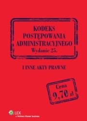Kodeks postępowania administracyjnego i inne akty prawne. Autor: Puton Kinga. Dadada.pl Okładka książki Kodeks postępowania administracyjnego i inne akty prawne