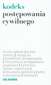 Kodeks postępowania cywilnego. Wydawca: Od.Nowa. Dadada.pl Opakowanie Kodeks postępowania cywilnego