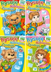 Okładka książki Kolorowanka 'Rysuję,naklejam' (20 szt w paczce - mix wzorów)