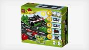 Lego Duplo Tory kolejowe. Autor: Duplo. Dadada.pl Okładka książki Lego Duplo Tory kolejowe