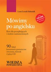 Mówimy po angielsku + 2 CD. Autor: Szkutnik Leon Leszek. Dadada.pl Okładka książki Mówimy po angielsku + 2 CD