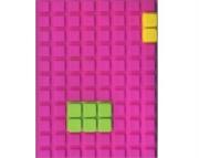 Okładka książki Notes silikonowy A7 Unipap Blocks w kratkę 60 kartek fioletowy