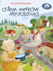 Osiem metrów niespodzianki. Autor: Anna Onichimowska. Dadada.pl Okładka książki Osiem metrów niespodzianki
