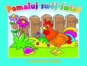 Pomaluj swój świat. 20 kartek superzabawy. Autor: Maria Molenda. Dadada.pl Okładka książki Pomaluj swój świat. 20 kartek superzabawy