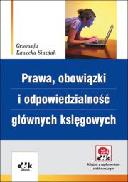 Prawa, obowiązki i odpowiedzialność głównych księgowych. Autor: Kawecka-Siuzdak Genowefa. Dadada.pl Okładka książki Prawa, obowiązki i odpowiedzialność głównych księgowych