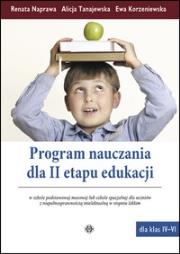 Program nauczania dla II etapu edukacji w SP. Autor: Alicja Tanajewska, Korzeniewska Ewa. Dadada.pl Okładka książki Program nauczania dla II etapu edukacji w SP