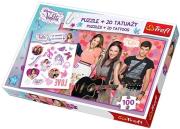 Okładka książki Puzzle 100 Tattoo Disney Violetta TREFL