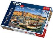 Okładka książki Puzzle 1500 Stary Port w Saint Tropez TREFL
