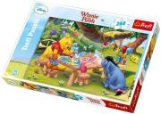 Okładka książki Puzzle 260 Kubuś Puchatek Karciane zabawy TREFL