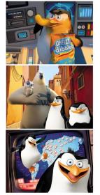 Opakowanie Puzzle 3 w 1. Pingwiny z Madagaskaru. ALEX