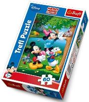 Okładka książki Puzzle 60 Myszka Miki Piknik TREFL