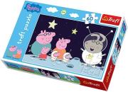 Okładka książki Puzzle 60 Peppa Podróż na Księżyc TREFL