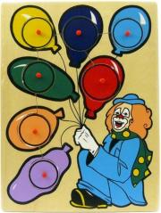 Okładka książki PUZZLE DREWNIANE KLAUN I BALONY BPZ-DANTE