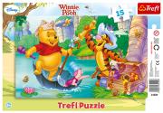 Okładka książki Puzzle ramkowe 15 Kubuś i Przyj. Wyprawa... TREFL