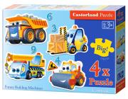 Opakowanie Puzzle x 4 Kontur - Funny Building Machines CASTOR