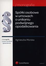 Okładka książki Spółki osobowe w umowach o unikaniu podwójnego opodatkowania