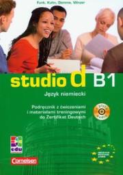 Studio d B1Język niemiecki Podręcznik z ćwiczeniami + CD. Autor: Funk Hermann, Kuhn Christina, Demme Silke. Dadada.pl Okładka książki Studio d B1Język niemiecki Podręcznik z ćwiczeniami + CD