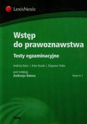 Okładka książki Wstęp do prawoznawstwa Testy egzaminacyjne