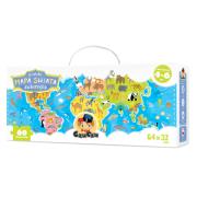 Czuczu. Puzzle Mapa świata - zwierzęta. Autor: Czuczu. Dadada.pl Okładka książki Czuczu. Puzzle Mapa świata - zwierzęta