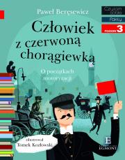 Czytam sobie. Człowiek z czerwoną chorągiewką. Autor: Paweł Baręsewicz. Dadada.pl Okładka książki Czytam sobie. Człowiek z czerwoną chorągiewką