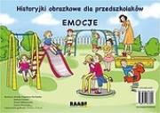 Historyjki obrazkowe dla przedszkolaków Emocje. Autor: Monika Magdalena Bachańska, Barbara Osińska, Renata Słabuszewska, Joanna Wyszyńska. Dadada.pl Okładka książki Historyjki obrazkowe dla przedszkolaków Emocje