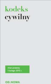 Kodeks cywilny 01.02.2015. Autor: Lech Krzyżanowski. Dadada.pl Okładka książki Kodeks cywilny 01.02.2015
