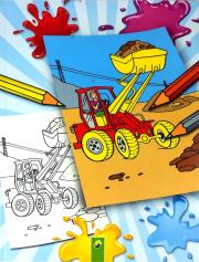 Kolorowanka Budowa. Autor: Jenny Tulip. Dadada.pl Okładka książki Kolorowanka Budowa