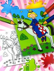 Kolorowanka Księżniczki i królewny. Autor: Jenny Tulip. Dadada.pl Okładka książki Kolorowanka Księżniczki i królewny