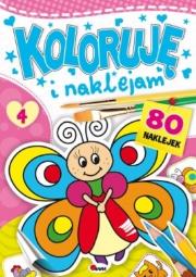 Okładka książki Koloruję i naklejam 4