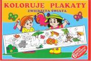 Okładka książki Koloruję plakaty. Zwierzęta świata