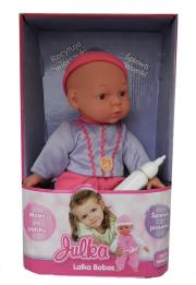 Opakowanie Lalka Julka Bobas mówiąca fioletowo różowa