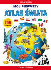 Mój pierwszy atlas świata. Autor: Guzowska Beata, Bogucka Katarzyna. Dadada.pl Okładka książki Mój pierwszy atlas świata