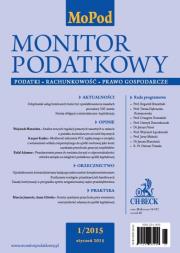 Monitor Podatkowy 1/2015. Wydawca: C.H. Beck. Dadada.pl Opakowanie Monitor Podatkowy 1/2015