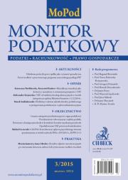 Monitor Podatkowy 2015/03. Wydawca: C.H. Beck. Dadada.pl Opakowanie Monitor Podatkowy 2015/03