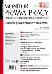 Opakowanie Monitor Prawa Pracy Nr 2015/03