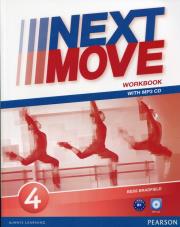 Next Move 4 Workbook + CD mp3. Autor: Bess Bradfield. Dadada.pl Okładka książki Next Move 4 Workbook + CD mp3
