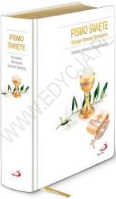 Okładka książki Pismo Św. ST i NT I Komunia Św. złocone brzegi kartek (OT)