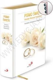 Okładka książki Pismo Św. ST i NT Ślub paginacja, złocone brzegi kartek (OT)