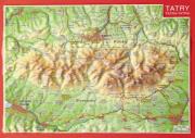 Opakowanie Pocztówka Tatry mapa plastyczna