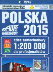 Polska 2015 Atlas samochodowy dla profesjonalistów 1:200 000. Autor: praca zbiorowa. Dadada.pl Okładka książki Polska 2015 Atlas samochodowy dla profesjonalistów 1:200 000