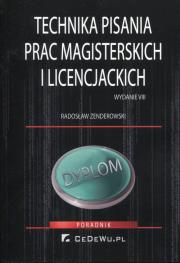 Technika pisania prac magisterskich i lic.w.2015. Autor: Zenderowski Radosław. Dadada.pl Okładka książki Technika pisania prac magisterskich i lic.w.2015