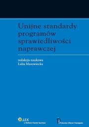Okładka książki Unijne standardy programów sprawiedliwości naprawczej